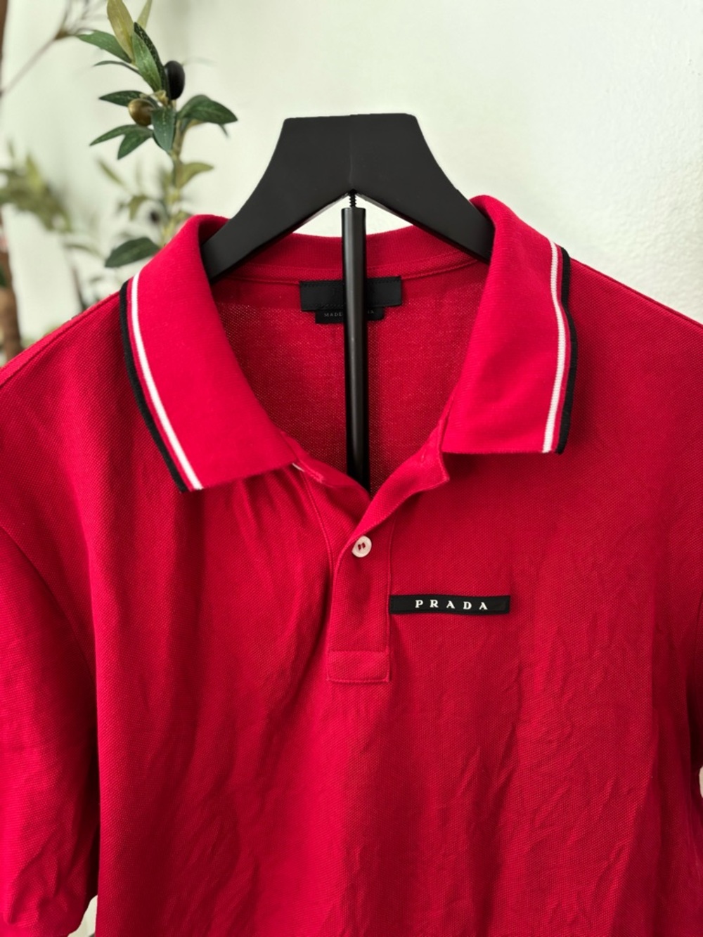 Prada Red Men’s Polo Shirt - Sz XL - Picture 4 of 5